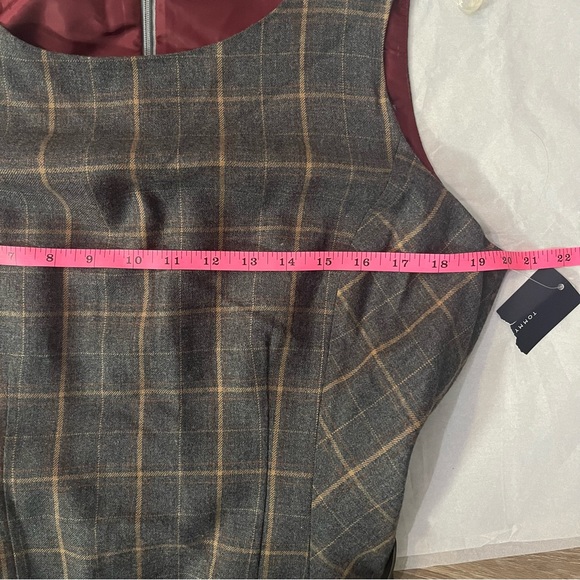Tommy Hilfiger Womens Wool Blend Plaid Sleeveless Mini Dress - Sz 14 - Picture 7 of 7